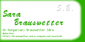 sara brauswetter business card